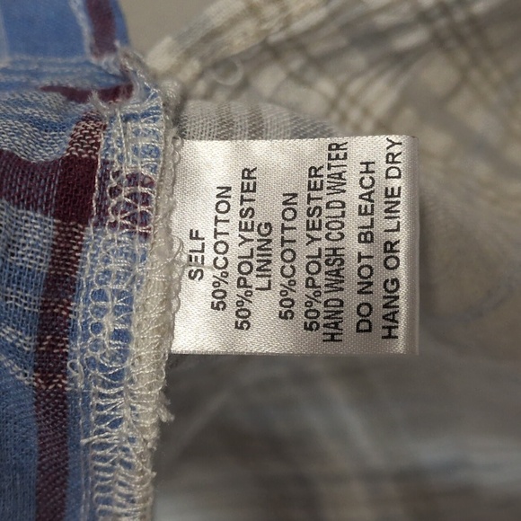 Plaid Patchwork Button-Up Shirt Size Small, Cabincore, Preppy - Picture 4 of 6